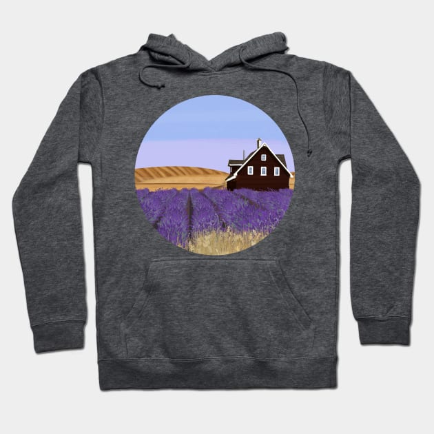 Lavender House Hoodie by KatherineBlowerDesigns